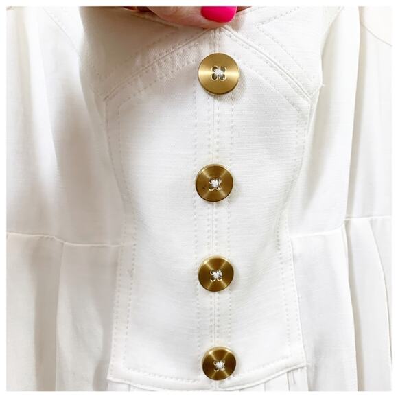 Diane Von Furstenberg Alona Sleeveless Cream A-line Dress - Picture 3 of 12